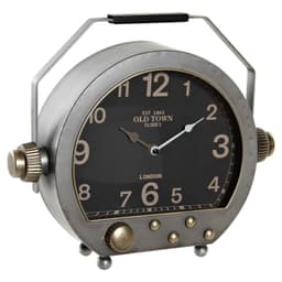 Stalinis laikrodis DKD Home Decor Hopeinen Rauta (34 x 10 x 29.5 cm)