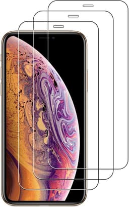 Skärmskydd iPhone XS härdat glas 3-pack