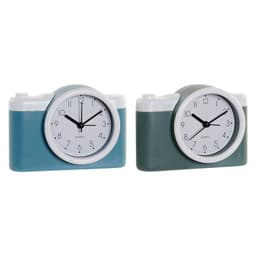 Stalinis laikrodis DKD Home Decor Herätyskello Kamera PVC (2 pcs) (13.6 x 4.6 x 9.6 cm)