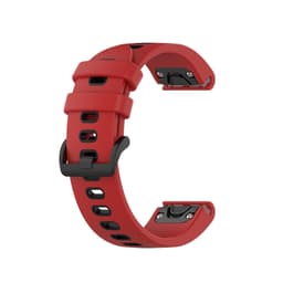 Garmin Fenix 5S / 6S rannekoru silikoni punainen / musta