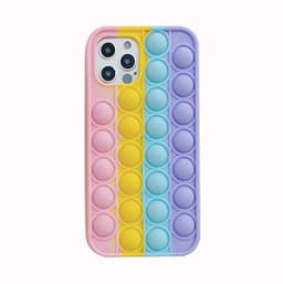 IPhone 12 / iPhone 12 Pro skall Fidget bobler rosa / gul / blå / lilla