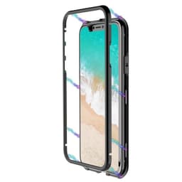 iPhone X / XS deksel magnetisk herdet glass / svart