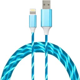 Lightning - USB-latauskaapeli, LED-sininen 1 metri