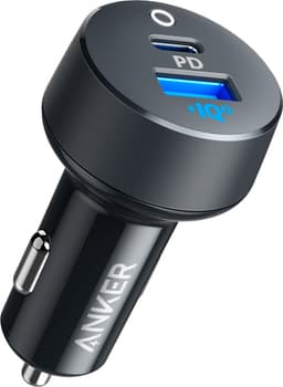 Anker PowerDrive PD+2 dobbelt USB biloplader (sort)