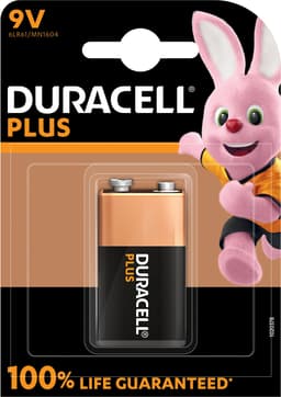 Duracell Plus Power 9V paristo (1 kpl)