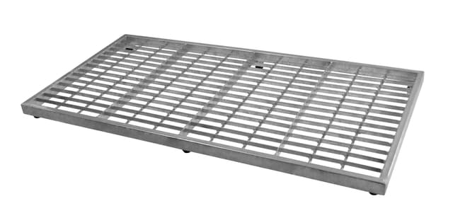 Trinrist firkantet 40 x 80 cm - galv.