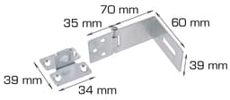 Ledhasp - 90 grader, 150 mm