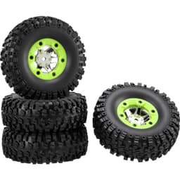 Reely 1:10 XS Buggy Komplette hjul Block-profil 6 eger