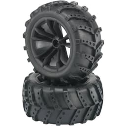 Reely 1:10 Monstertruck Kompletta hjul Extreme 5 dubbelekrar Svart 2 st