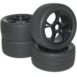 Reely 1:8 Buggy Komplette hjul Street 5 eger Sort 4 stk