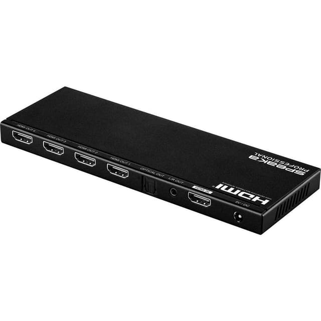 SpeaKa Professional 4 Port HDMI-Splitter med inbyggd