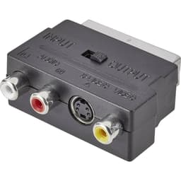 SpeaKa Professional SP-7870344 SCART / RCA / S-Video Adapter [1x SCART hane - 3x RCA-hona, S-video kontakt hone] Svart
