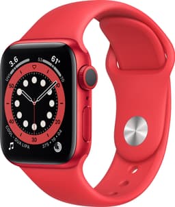 Apple Watch Series 6 40mm GPS (red alu/rød sportsrem)