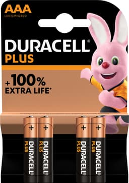 Duracell Plus Power AAA paristot (4 kpl)