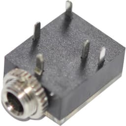 teleplugg-grenkontakt, 3,5 mm kontakt, horisontal