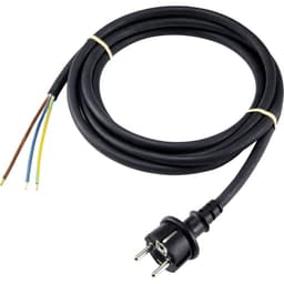 Basetech XR-1638088 Ström Anslutningskabel Svart 3.00 m