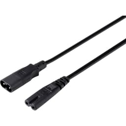 Basetech BT-2300322 Ström Kabelförlängning Svart 2.00 m