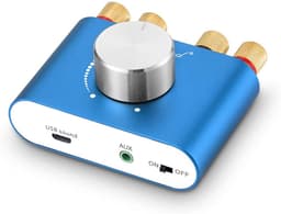 NÖRDIC Bluetooth 5.0 digitaalinen stereoaudiovahvistin, 2 x 50 W, AUX/USB/BT, sininen