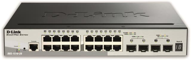 D-Link Gigabit Stackable SmartPro netværksswitch, Layer 2, 10/100/100