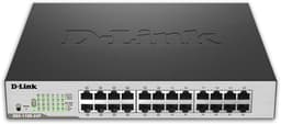 D-Link EasySmart switch, 10/100/1000Mbps, 24xRJ45, PoE, metall, svart