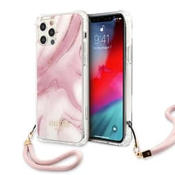 Guess iPhone 12 Pro Max Kuori Marble Vaaleanpunainen