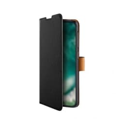XQISIT Samsung Galaxy A72 Kotelo Slim Wallet Selection Musta