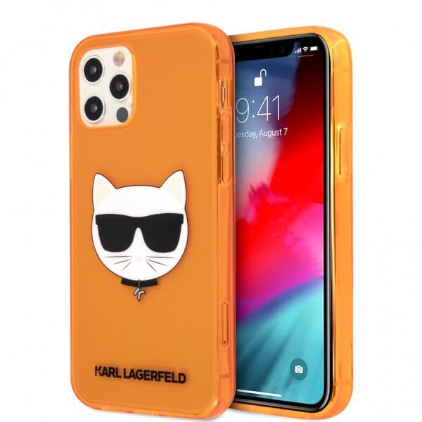 Karl Lagerfeld iPhone 12/iPhone 12 Pro Skal Choupette Fluo Orange