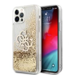 Guess iPhone 12/iPhone 12 Pro Deksel Liquid Glitter Gull Klar