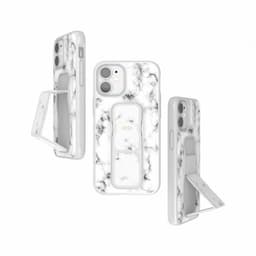 Clckr iPhone 12 Mini Deksel GripCase Marble Hvit