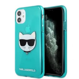Karl Lagerfeld iPhone 11 Kuori Choupette Fluo Sininen