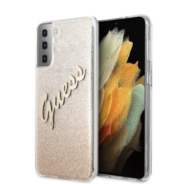Guess Samsung Galaxy S21 Plus Cover Vintage Guld