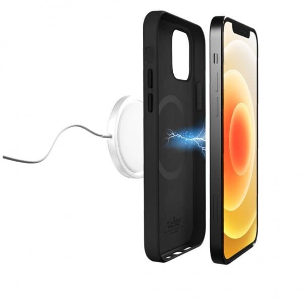 Puro iPhone 12 Pro Max Skal SKYMAG Leather Look Svart