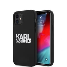 Karl Lagerfeld iPhone 12 Mini Kuori Stack Logo Valkoinen Musta