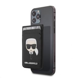 Karl Lagerfeld Kortholder MagSafe Saffiano Karl Sort