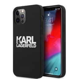 Karl Lagerfeld iPhone 12 Pro Max Kuori Stack Logo Valkoinen Musta
