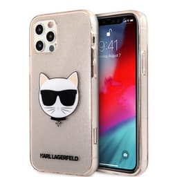 Karl Lagerfeld iPhone 12/iPhone 12 Pro Deksel Choupette Glitter Gull