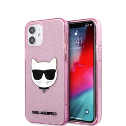 Karl Lagerfeld iPhone 12 Mini Deksel Choupette Glitter Rosa
