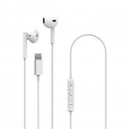 XQISIT Kuulokkeet Button Type Headset Lightning Valkoinen