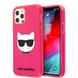 Karl Lagerfeld iPhone 12/iPhone 12 Pro Kuori Choupette Fluo Vaaleanpunainen