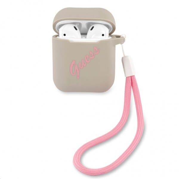 Guess AirPods (1/2) Skal Vintage Silicone Grå