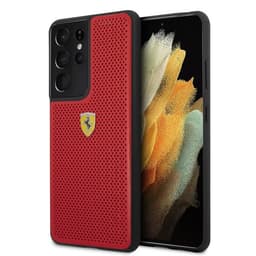 Ferrari Samsung Galaxy S21 Ultra Deksel Logo Perforert Rød