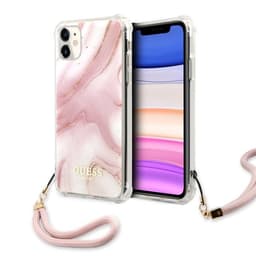 Guess iPhone 11 Kuori Marble Vaaleanpunainen
