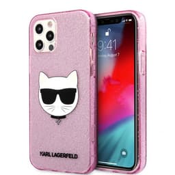 Karl Lagerfeld iPhone 12 Pro Max Deksel Choupette Glitter Rosa