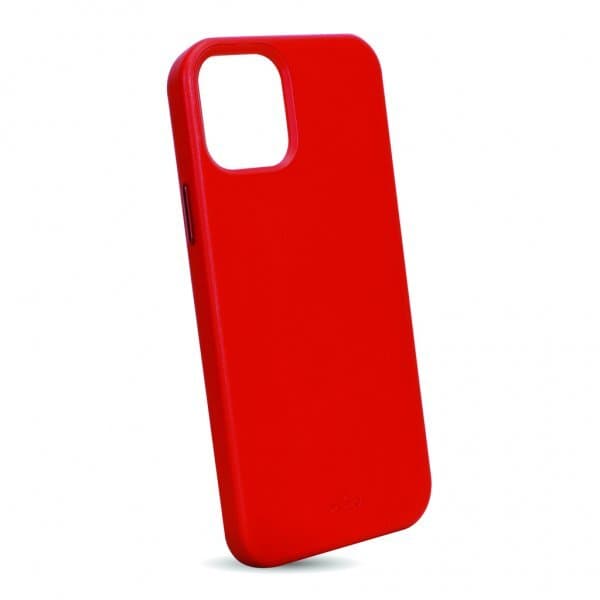 Puro iPhone 12/iPhone 12 Pro Skal SKY Leather Look Röd