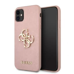 Guess iPhone 11 Deksel 4G Logo Saffiano Rosa