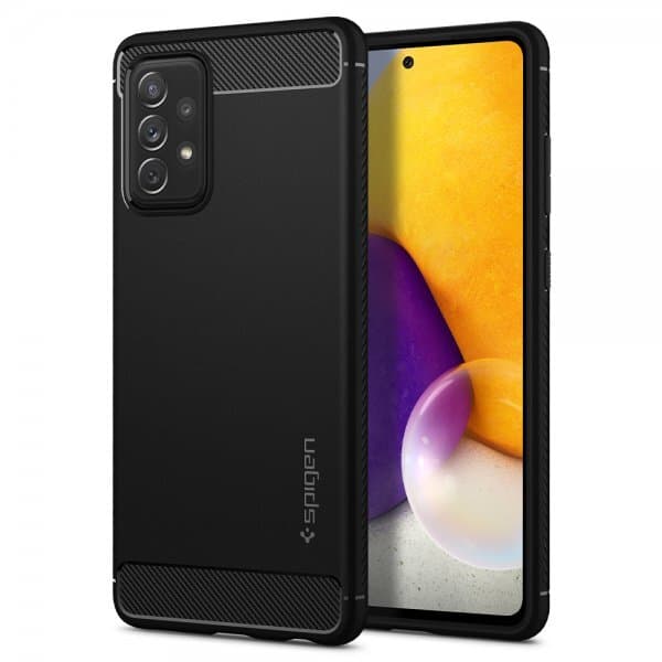 Spigen Samsung Galaxy A72 Deksel Rugged Armor Matte Black