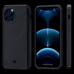 Pitaka iPhone 12 Pro Max Kuori MagEZ Case Pro Musta/Harmaa Twill