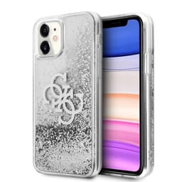 Guess iPhone 11 Deksel Liquid Glitter Sølv Klar