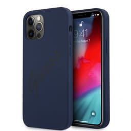 Guess iPhone 12 Pro Max Kuori Vintage Silicone Sininen