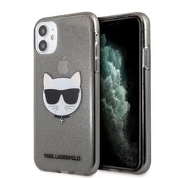 Karl Lagerfeld iPhone 11 Deksel Choupette Glitter Svart